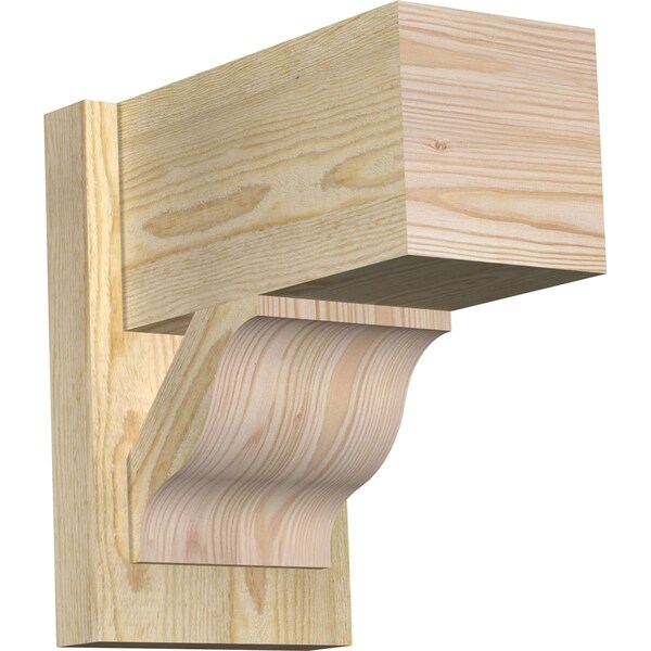 Ekena Millwork Funston Block Rough Sawn Outlooker, Douglas Fir, 8"W x 14"D x 14"H OUT08X14X14FST05RDF - main